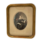 Enhanced photography - Alexandre Bertrand (1822-1889)- Golden frame - Circa 1865