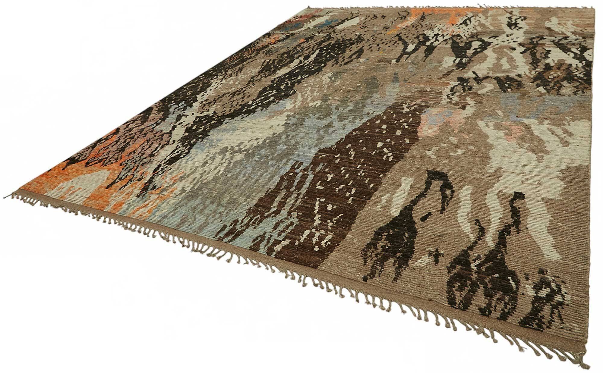 Hand-Knotted Turkish Contemporary 326 cm x 416 cm Multicolor Wool Carpet