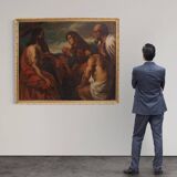 Great 19th-century Flemish painting, Christ Forgiving Penitent Sinners