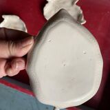 Lot of 3 empty pocket in cream white earthenware