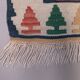Vintage turkish kilim 130x78 cm wool kelim rug red blue