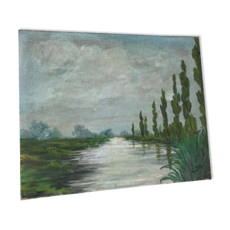 Landscape oil painting