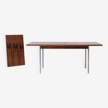 Extendable rosewood dining table from Denmark, designed and produced in the 1960s.