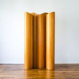 Screen in articulated slats in solid pitchpin wood - France - Circa 1980