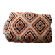 Orange and brown crochet throw