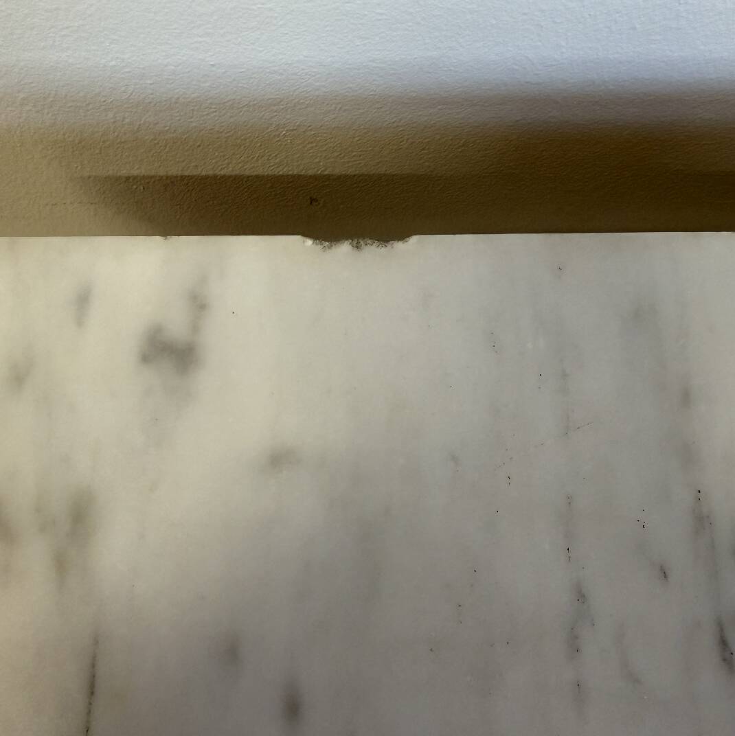 Napoleon III console in walnut and white marble