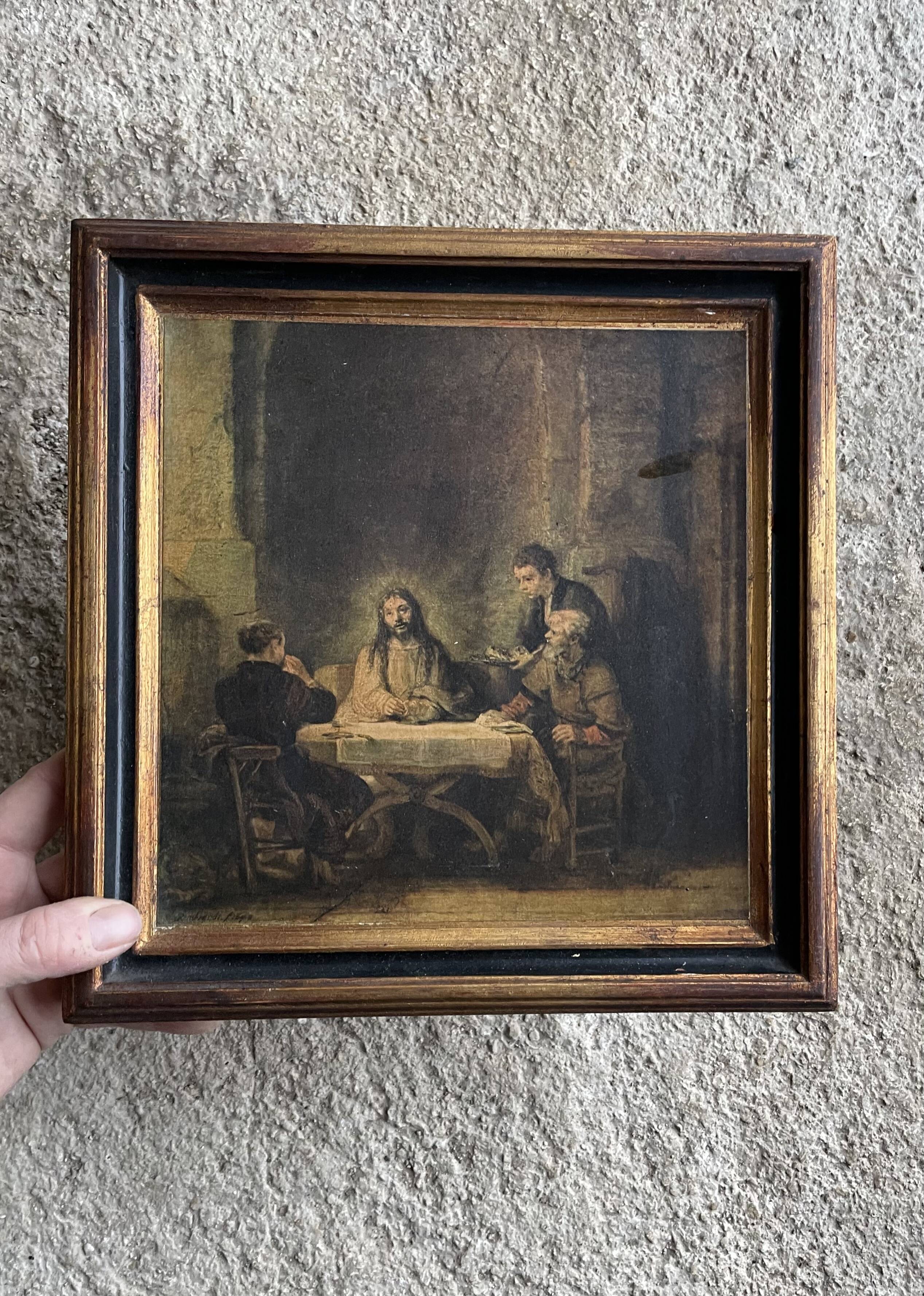 Old gilded wooden frame