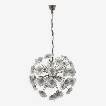 Design Space age Dandelion / Sputnik Chandelier by Preciosa, 1970s