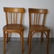 Série 8 chaises Baumann hêtre clair 1950