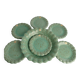 Celadon Green Earthenware Bowl & Plates, Nittsjö, Sweden, 1960s