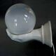 Giant hand-applied white ceramic Art Deco lamp.