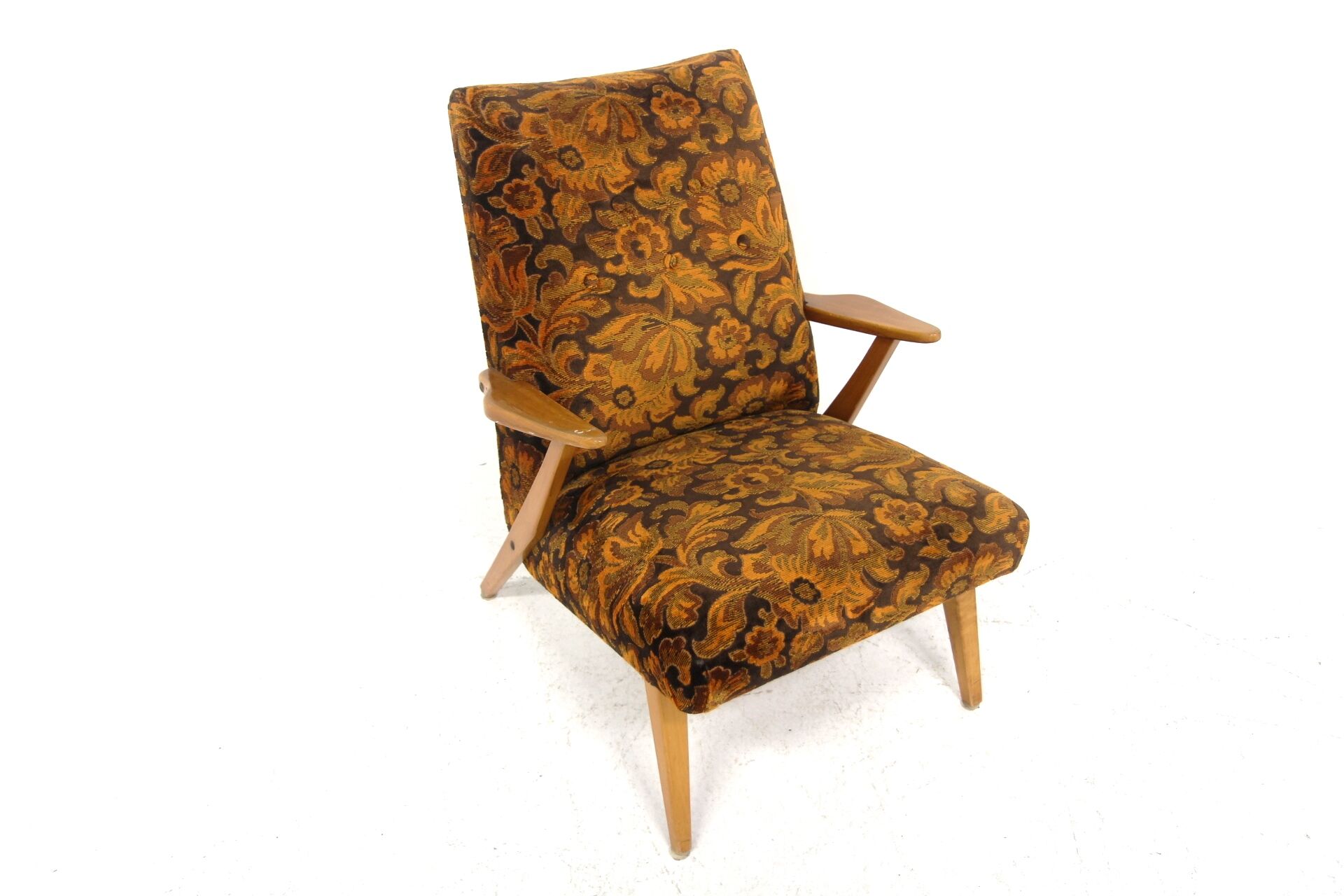 Fauteuil scandinave en hêtre, Suède, 1950