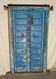 Old door in blue wood