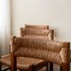 Vintage set of six French mid-century dining chairs in wood and rush, 1960s