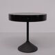 Porada Arredi Black Round side Table 1980s Italy