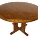 Table à manger ovale en pin, années 1970