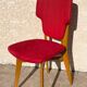 Chaise rétro vintage rouge graphique