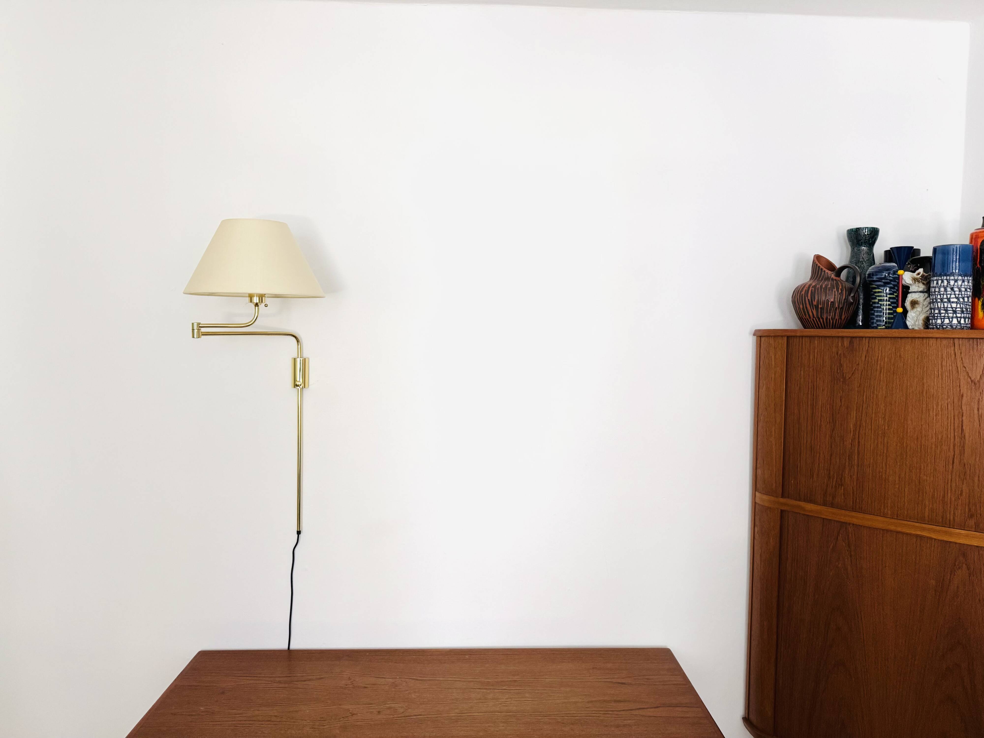 Set of 2 1970s Brass Lesan Wall Lamps by Florian Schulz