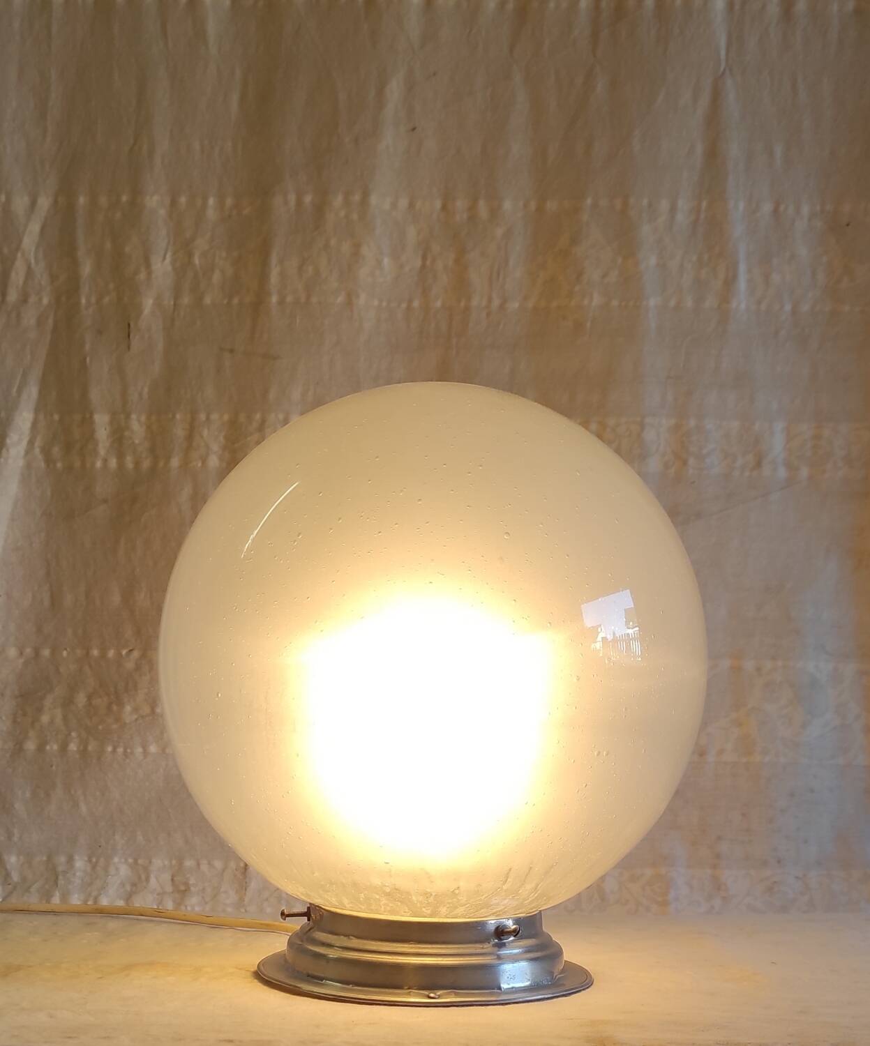 Bauhaus style ceiling light in blown glass - mid 20th century