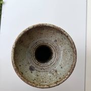 Glazed stoneware vase-candle holder, Alain Blanchard, Poterie du Méjou 1970