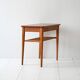 Scandinavian vintage teak nightstand with slatted shelf