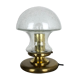 Modernist Glass and Brass Mushroom Table Light by Doria Lights, 1970s, Germany