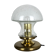 Modernist Glass and Brass Mushroom Table Light by Doria Lights, 1970s, Germany