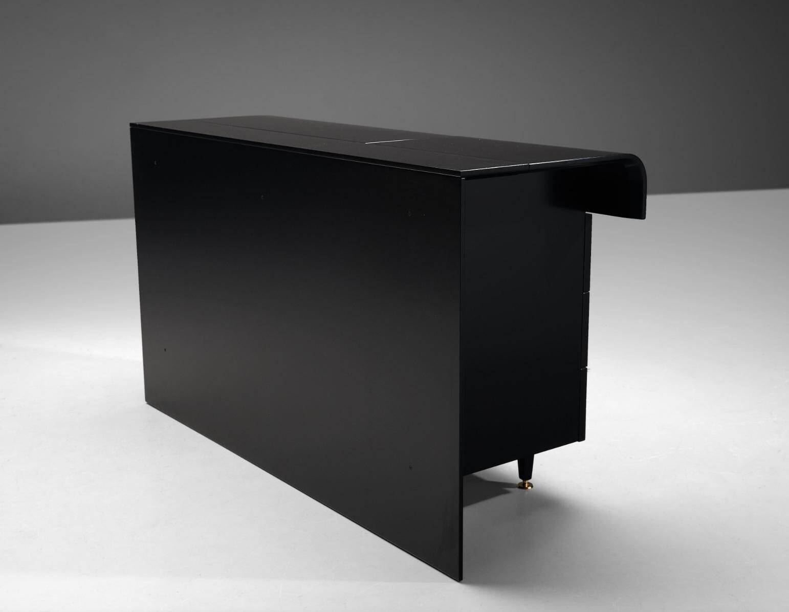 French Commode with Drop-Front Secretary Desk, 3 Drawers, Pierre Cardin 1980s