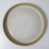 9 assiettes plates en grès vintage