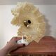 Vintage tilting wall light in gold Clichy glass