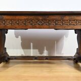 Oak Desk Table, Neo-Gothic style – Early 20th century