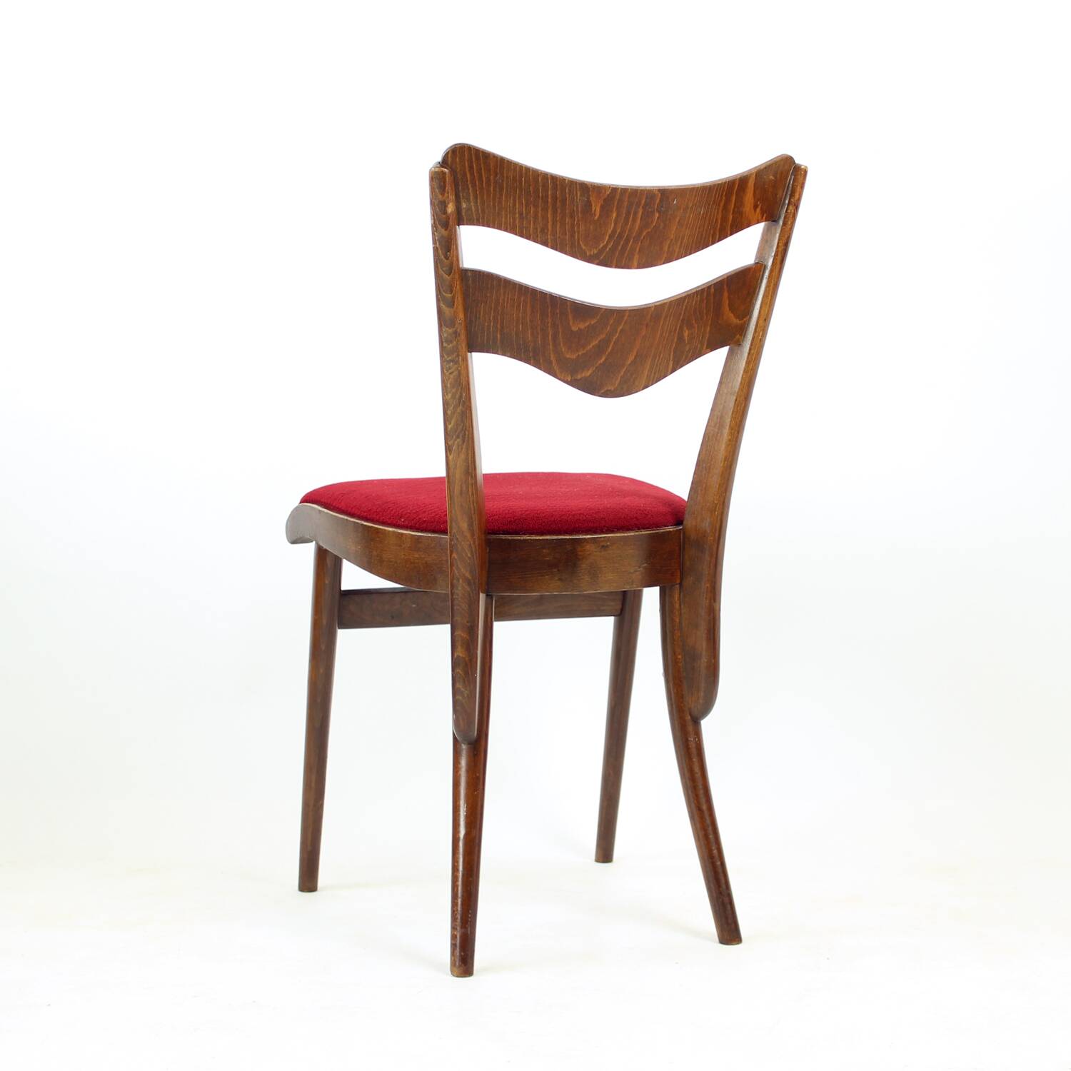 Set Of 4 Dining Chairs In Oak & Walnut, Czechoslovakia 1960s