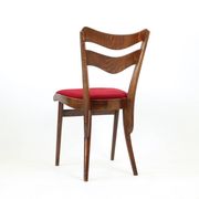 Set Of 4 Dining Chairs In Oak & Walnut, Czechoslovakia 1960s