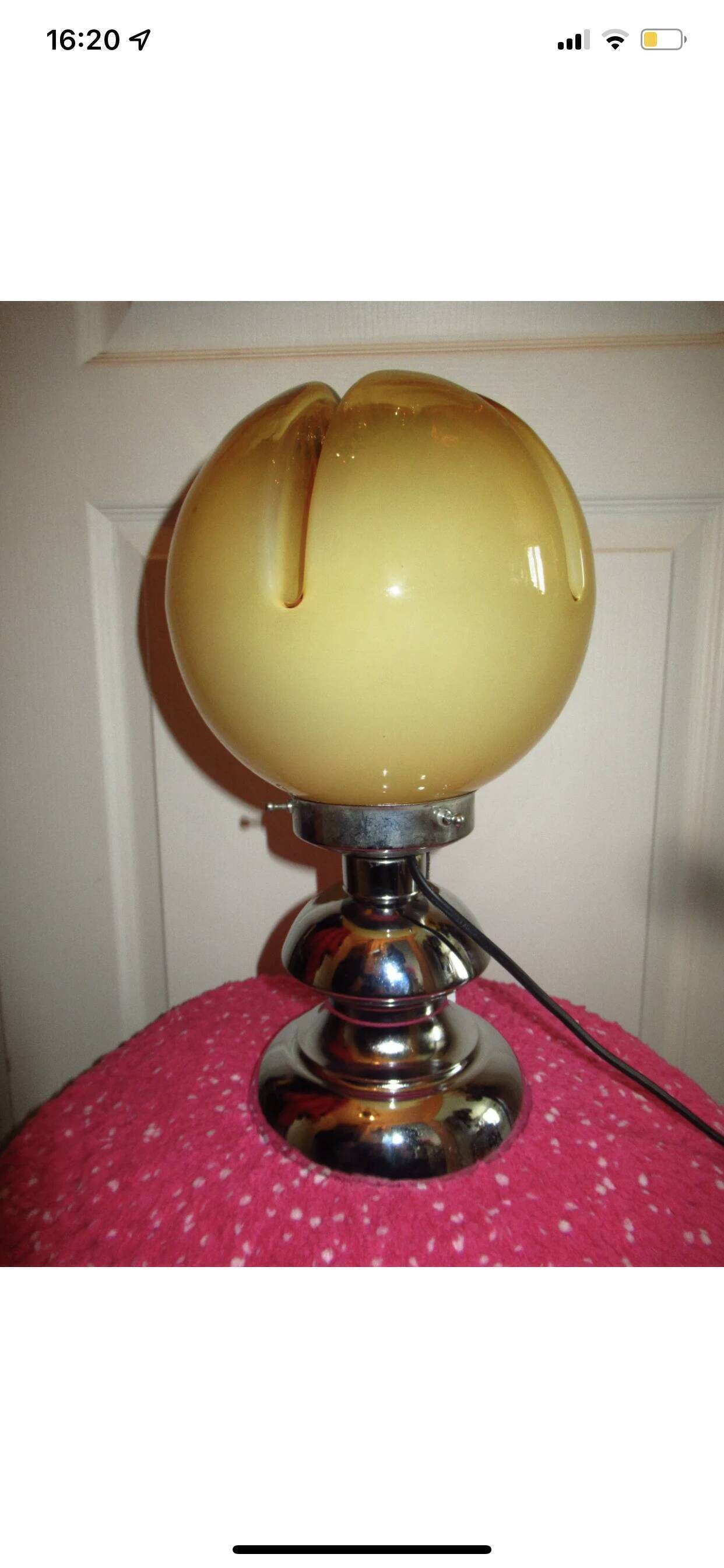 Vintage lamp murano glass by Toni Zuccheri mazzega italy design 70s