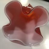 Vintage Handkerchief Vase • Incamiciato • Murano Glass • 1960