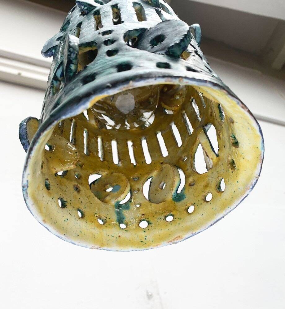 Mid-century ceramic pendant lamp, 1960s
