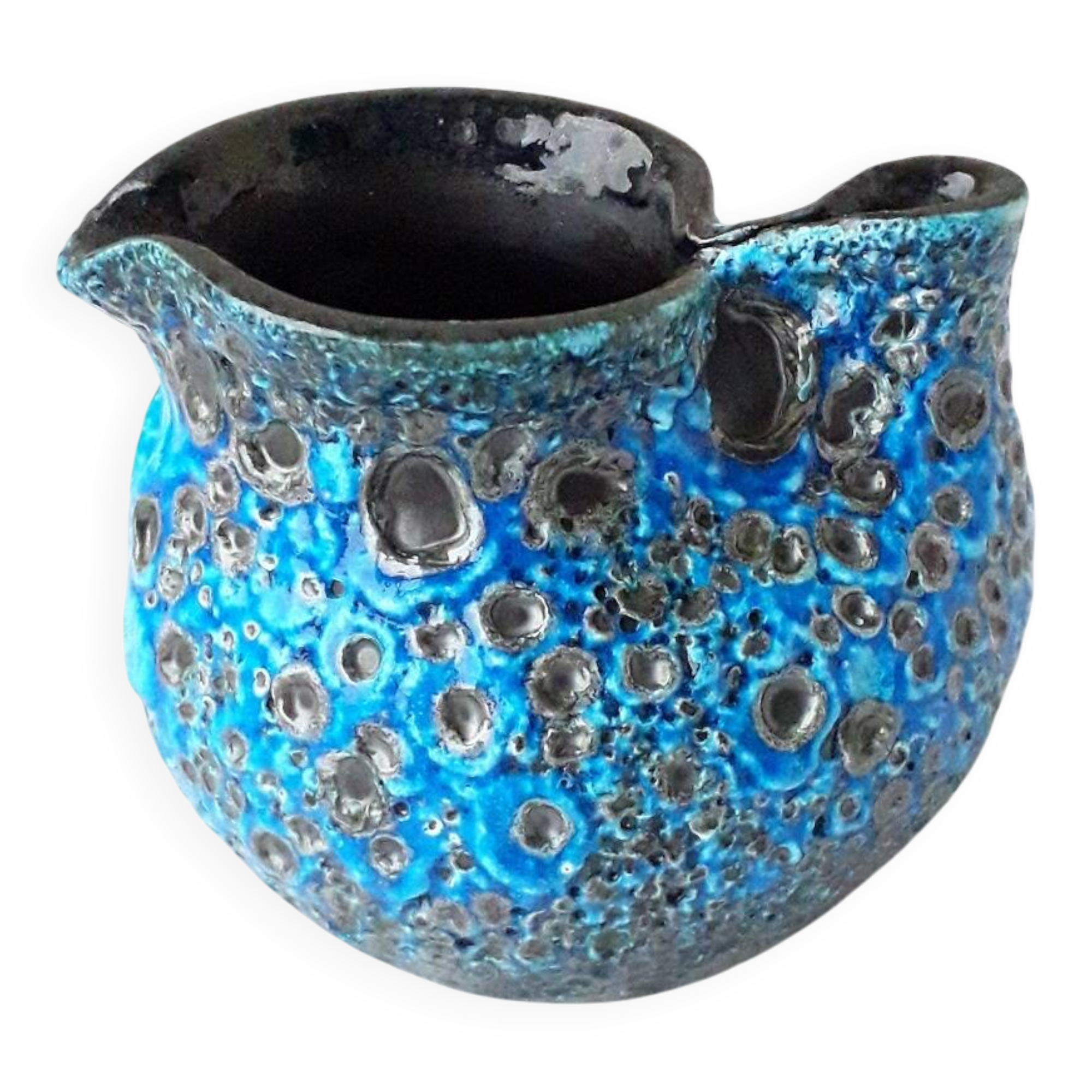 Blue milk jug