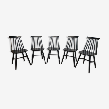 Set de 5 chaises scandinaves années 50