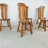 Set of 5 dining chairs by Depuydt Belgium1960s