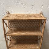 Rattan and wicker shelf