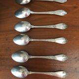 Set of 6 boulanger spoons with flower patterns