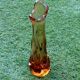 1970s Vase / Soliflore Thick colored and mouth-blown glass