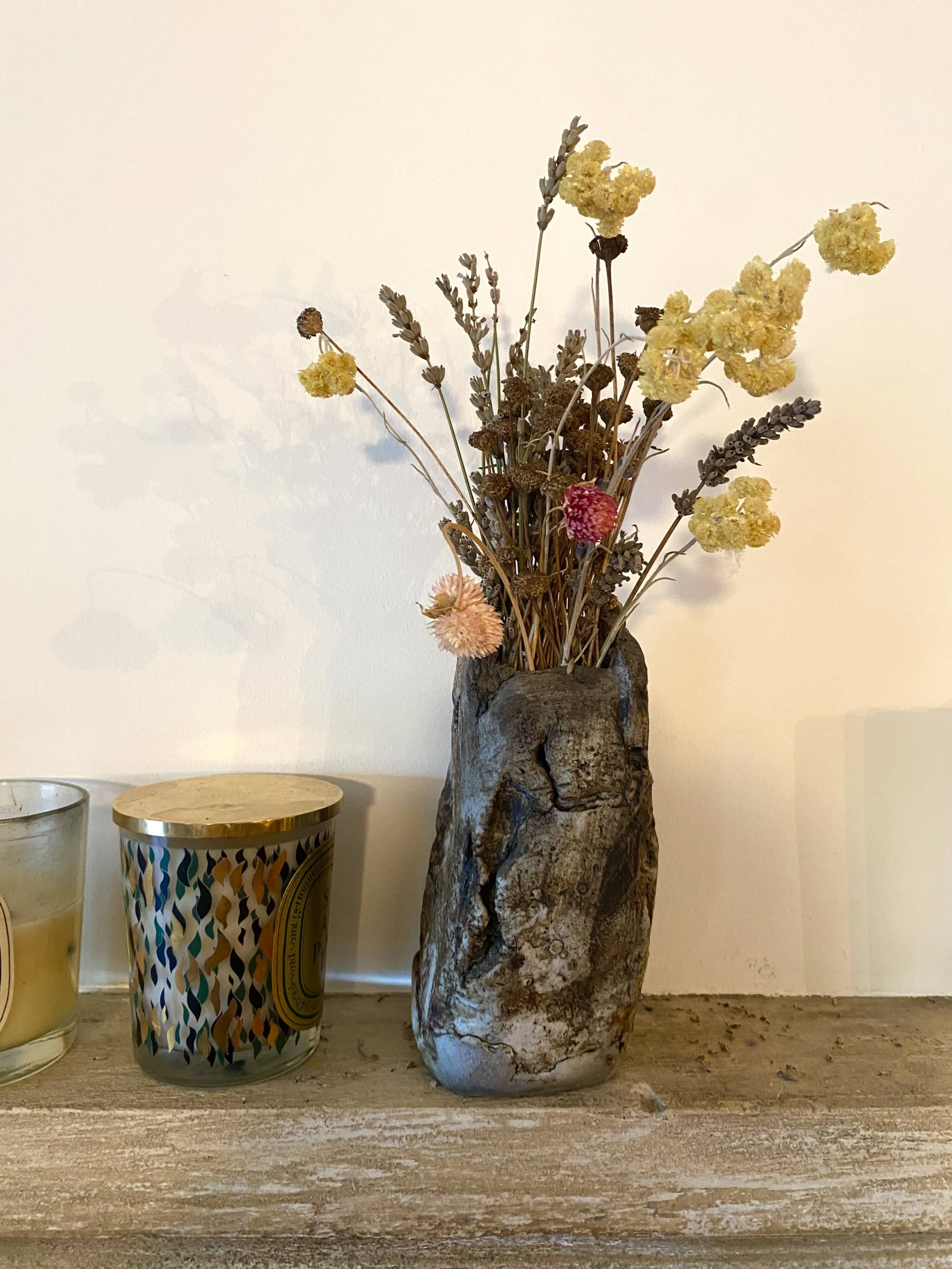 Vase wabi sabi terre cuite raku