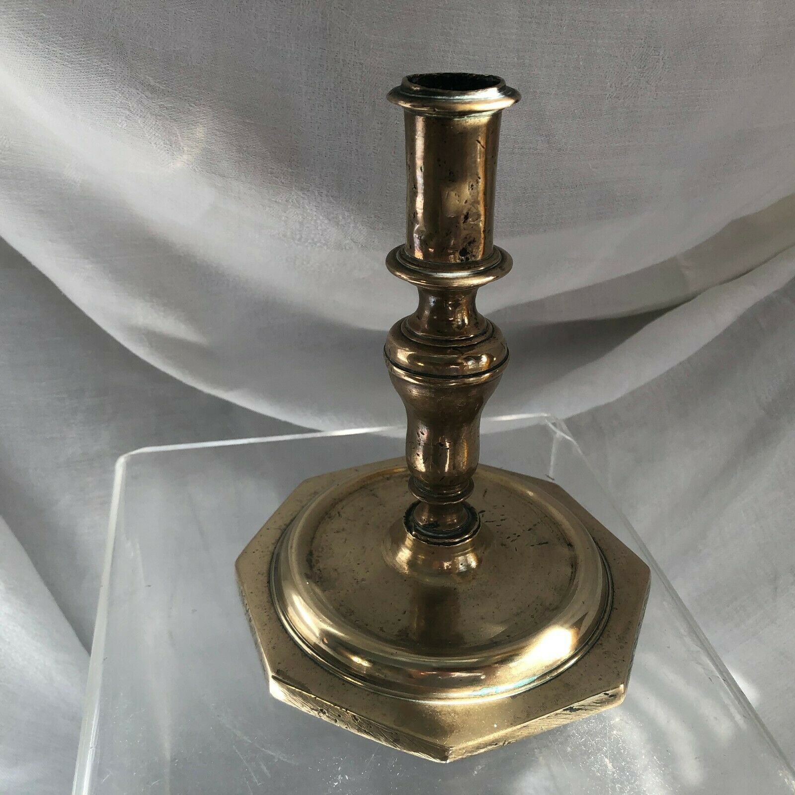 Candlestick 17th century in bronze and brass