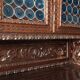 Antique neo-baroque display cabinet carved in walnut, Italy, 19th century