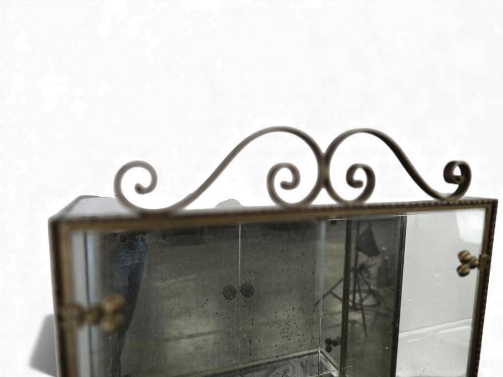 Vintage glass display case / shelf / rack