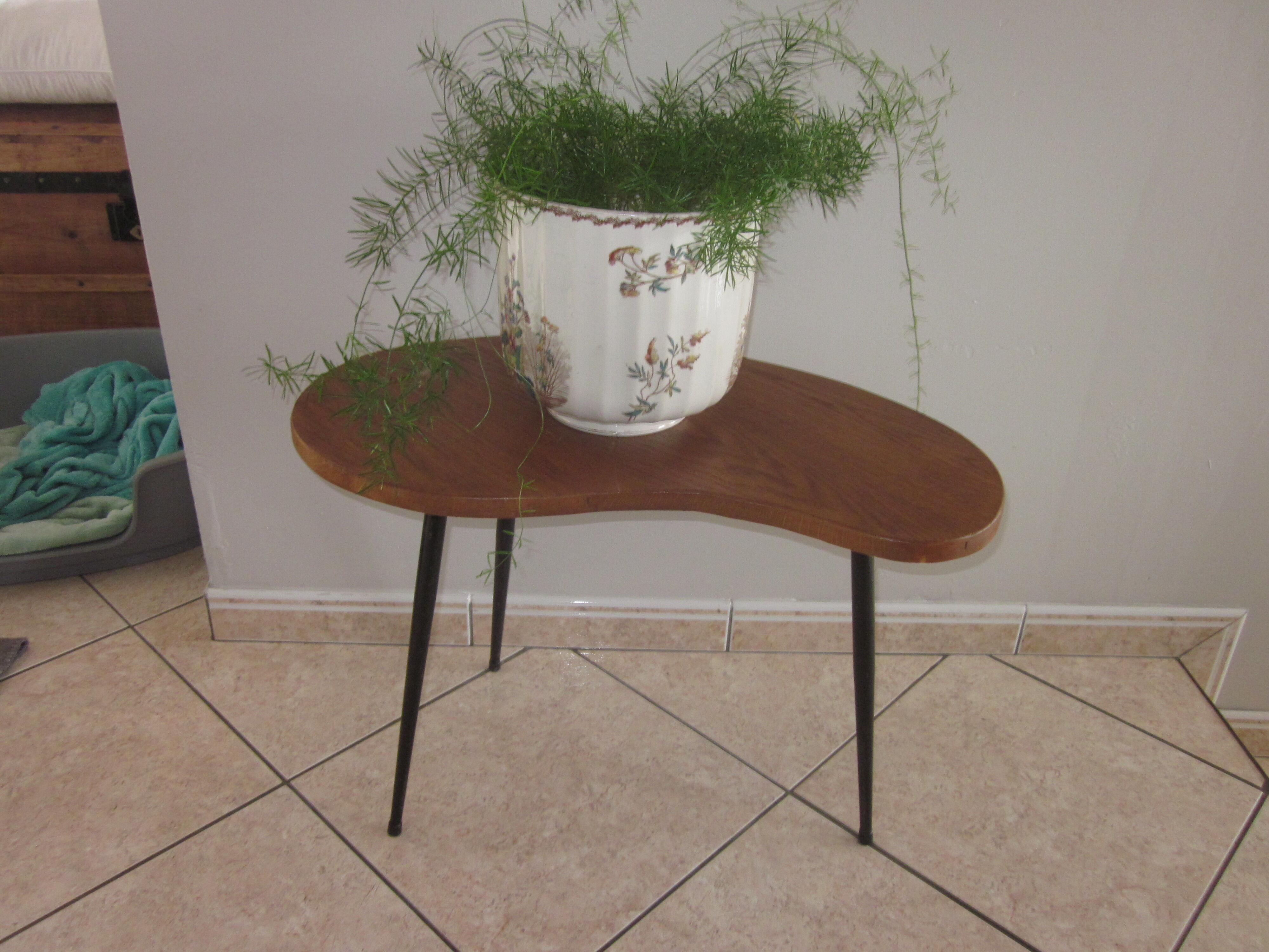 Table basse vintage forme haricot