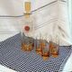 Portieux crystal decanter and its 5 glasses