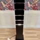 Black steel designer floor lamp 195 CM.