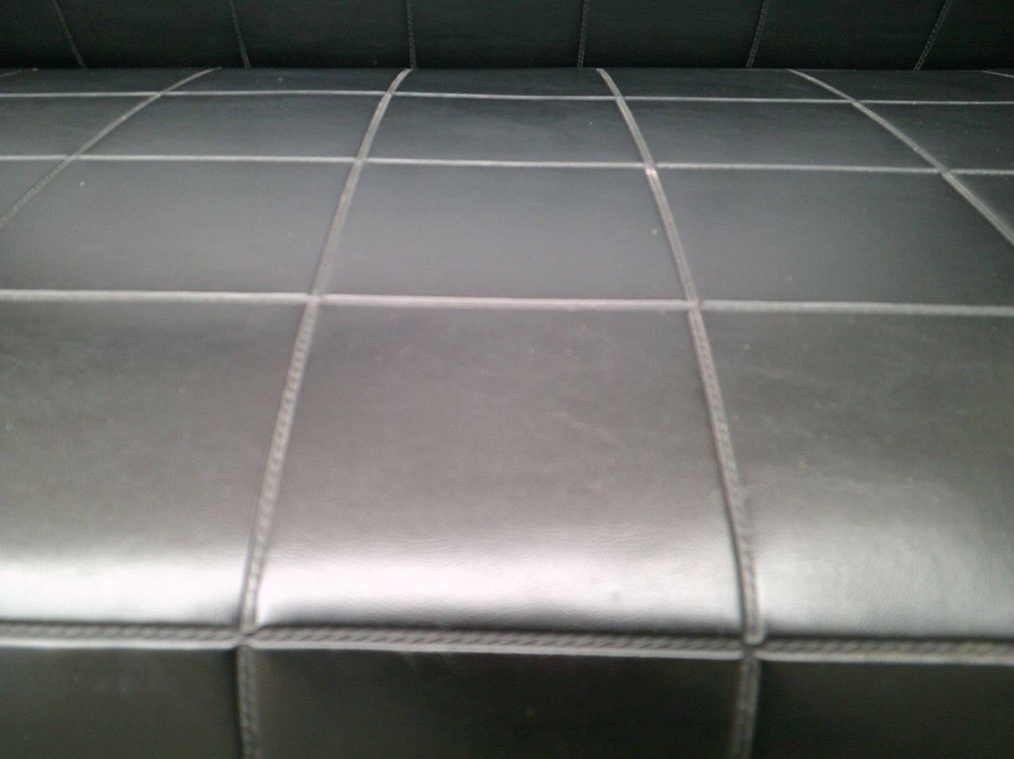 Vintage black skai sofa